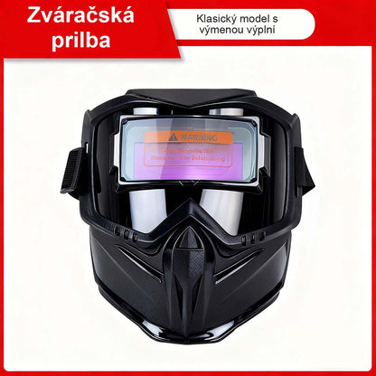 Automatická svetelná ochranná maska na celú tvár pre zváračov proti intenzívnemu svetlu a žiaru, oddelená dýchacia časť, priedušná a tepelne izolovaná, ochrana očí.