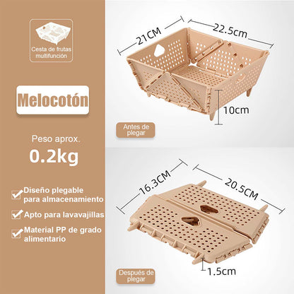 Nueva bandeja plegable para lavar verduras y frutas, canasta colador, estante de drenaje para el borde del fregadero de cocina, ¡tu ayudante perfecto para lavar frutas y verduras!