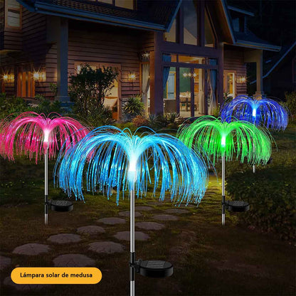 Linterna Solar de Medusa - Efecto Luz Fireworks para Decorar tu Jardín Mágico
