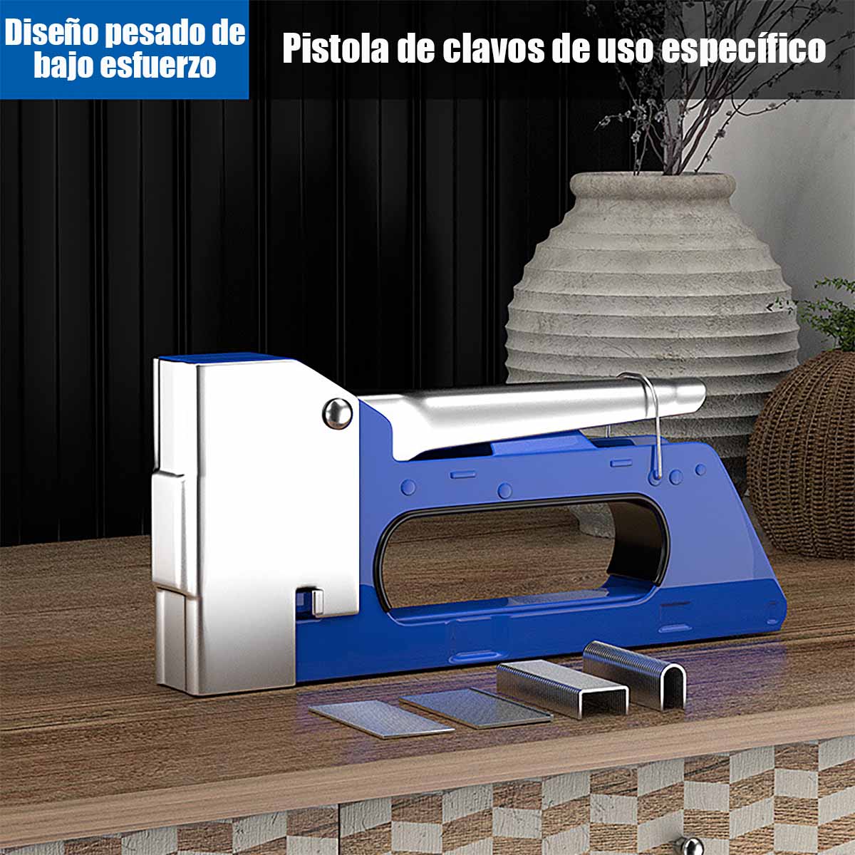 Pistola de clavos manual, pistola de clavos para codificar, pistola de clavos a aire, pistola de clavos para uso doméstico, herramienta para carpintería, pistola de clavos y clavos