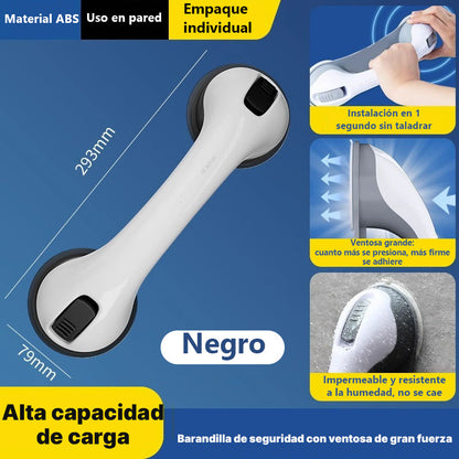 **Barra de apoyo para baño con ventosa | Pasamanos para ducha y aseo, uso doméstico**